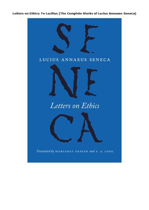 online pdf letters ethics lucilius complete annaeus PDF