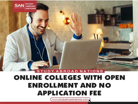 online university no application fee