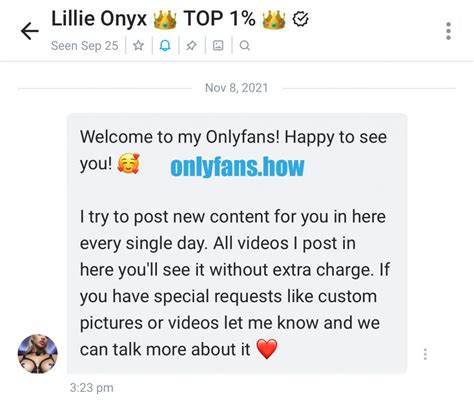 onlyfans welcome message example