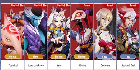 onmyoji arena characters