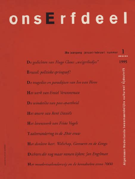 ons erfdeel 38e jaargang januarifebruari nr1 1995 Epub