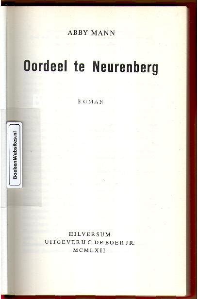 oordeel te neurenberg roman Epub