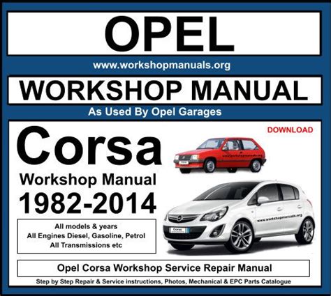 opel corsa workshop manual pdf Epub