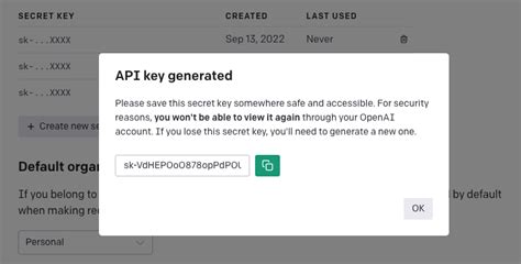 open ai key generator
