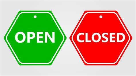 open and close sign