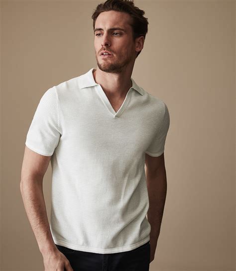 open collar polo shirt