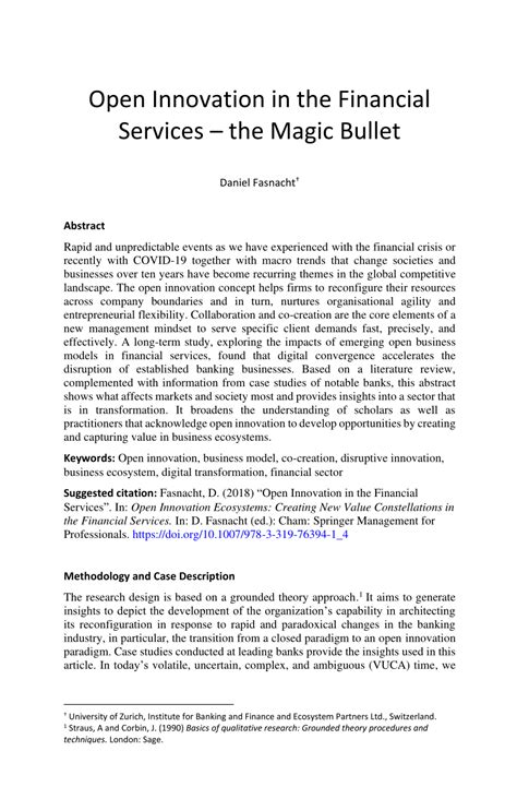 open innovation in the financial services open innovation in the financial services Reader