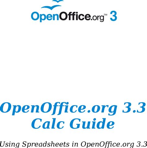 openoffice 33 user guide Kindle Editon