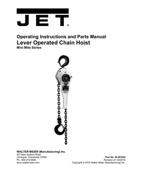 operating instructions and parts manual lever operated Epub