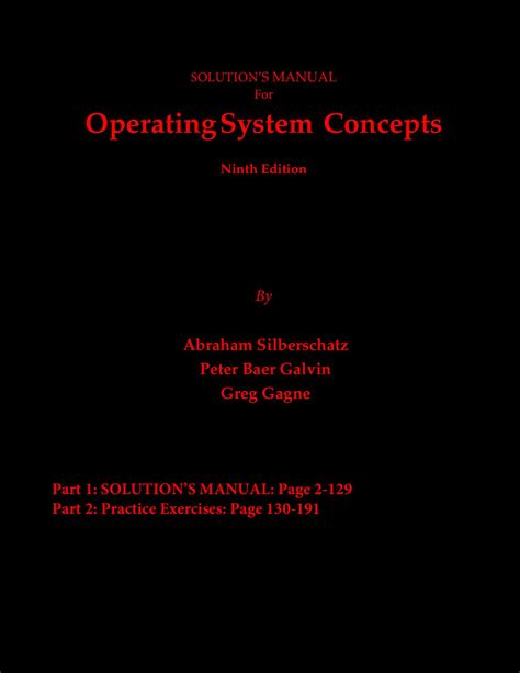 operating system concepts 9th edition solutions Reader