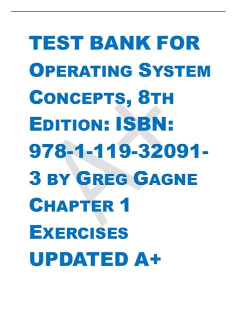 operating systems concepts 8th edition exercises solutions bing Reader