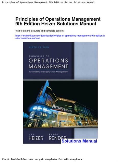 operation management heizer solution manual ninth 9e Doc