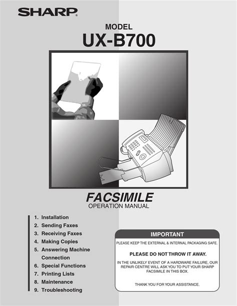operation manual for sharp ux b700 Epub