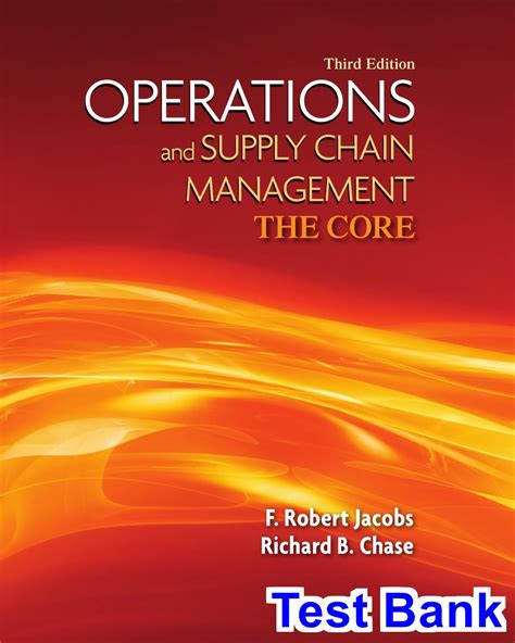 operations and supply chain management the core 3rd edition pdf Kindle Editon
