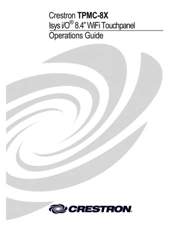 operations guide tpmc 12l crestron electronics Reader