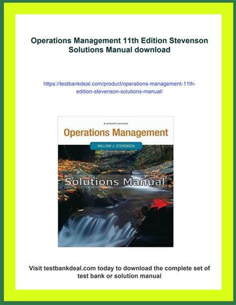 operations management 11th edition stevenson PDF
