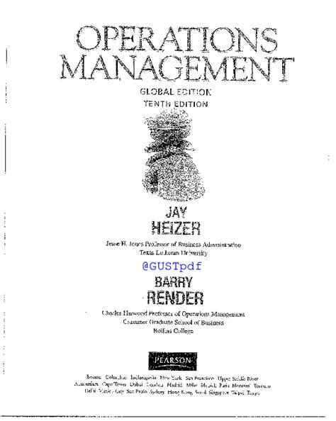 operations management heizer 10th edition pdf Kindle Editon