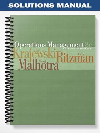 operations management krajewski solutions manual 8th edition Kindle Editon