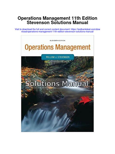 operations management stevenson 11th edition solutions manual pdf Doc