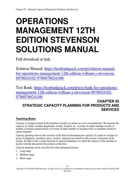 operations management stevenson 12e pdf Epub