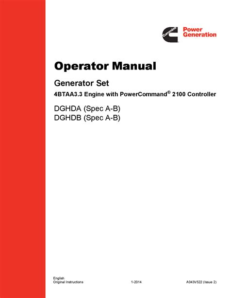 operator manual generator pcc2100 Kindle Editon