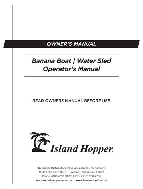 operator manual island hopper water Epub