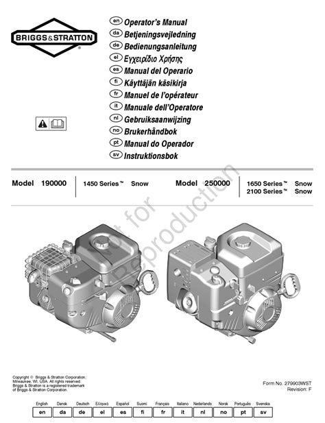 operator s manual briggs stratton PDF