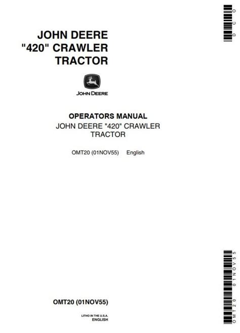 operators manual john deere model 420 crawler Epub