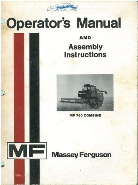 operators manual mf 760 PDF