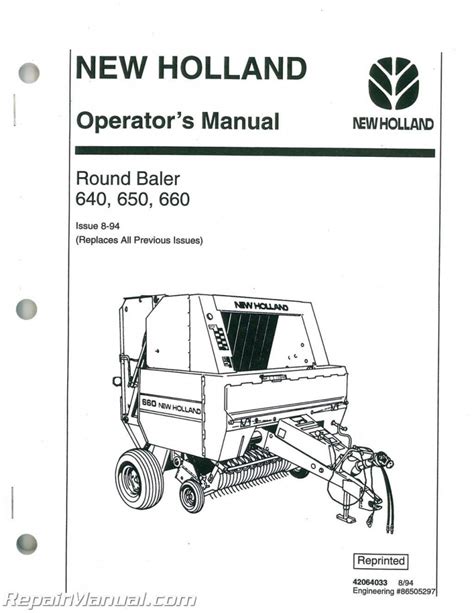 operators manual new holland 640 round baler Doc