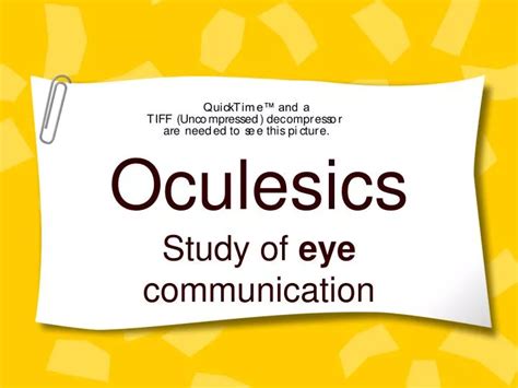 opinion on oculesics Doc