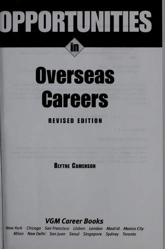 opportunities in overseas careers ebook Epub
