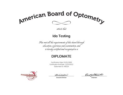 optometry board certification requirements Reader