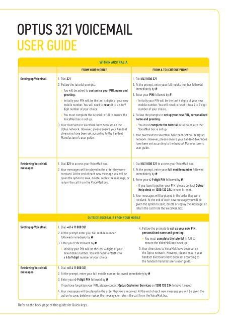 optus home phone user guide Epub