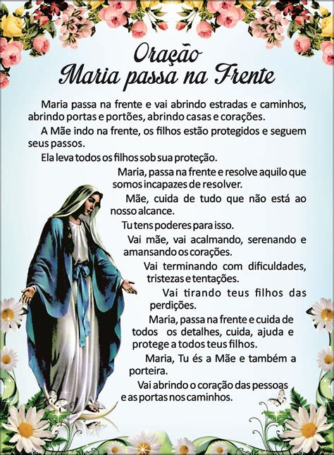 oraçao maria passa na frente