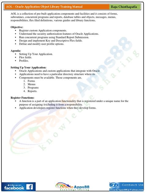 oracle application object library technical reference manual Epub