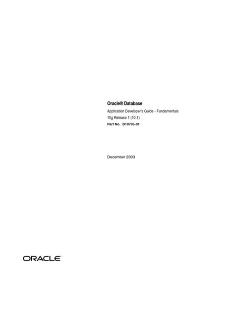 oracle database application developers guide fundamentals PDF
