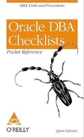 oracle dba checklists pocket reference Doc