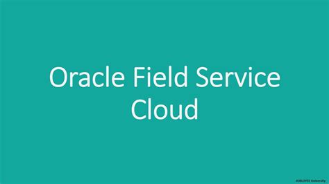 oracle field service training PDF