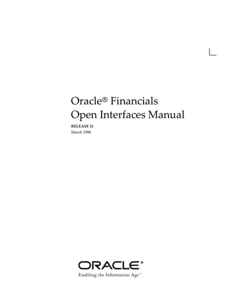 oracle financials open interfaces manual r12 Epub