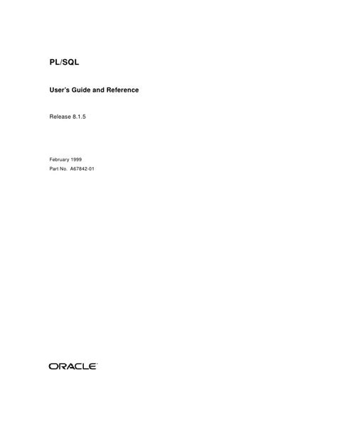 oracle sql user guide PDF