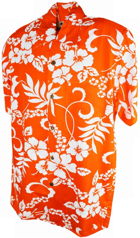 orange aloha shirt