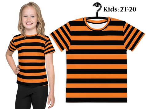 orange and black striped shirt