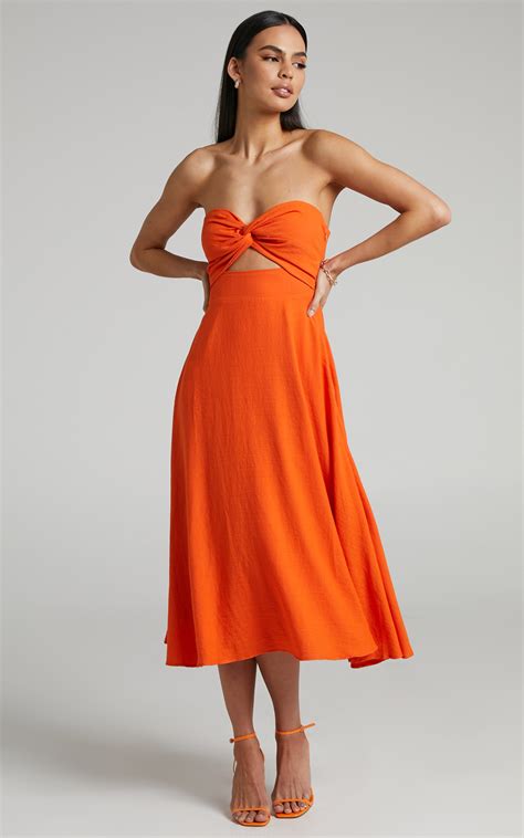 orange cocktail dresses