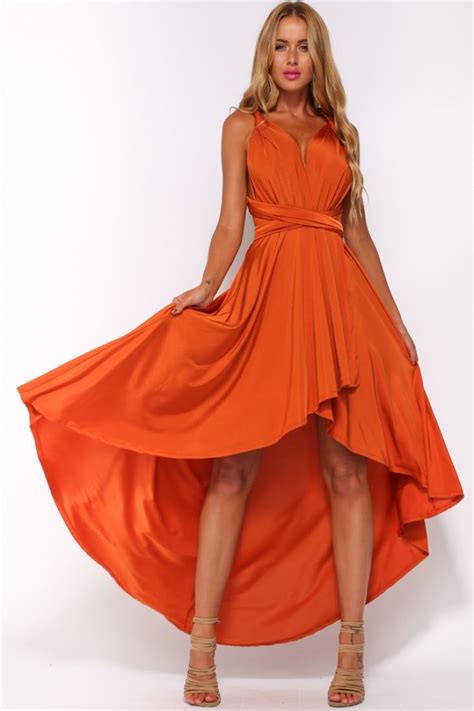 orange dress for women