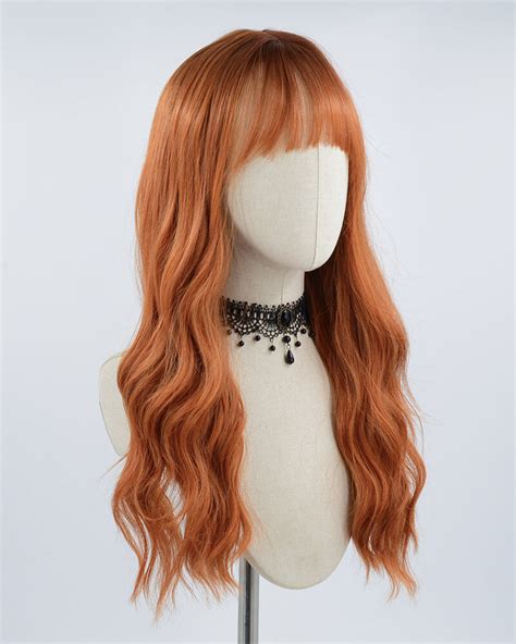 orange synthetic wig