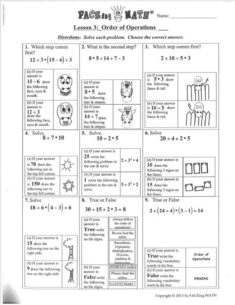 order of operations faceing math PDF Doc