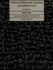 ordinary differential equations and infinite series by sam melkonian Ebook Epub