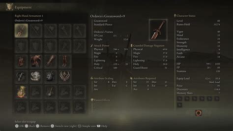 ordovis greatsword build