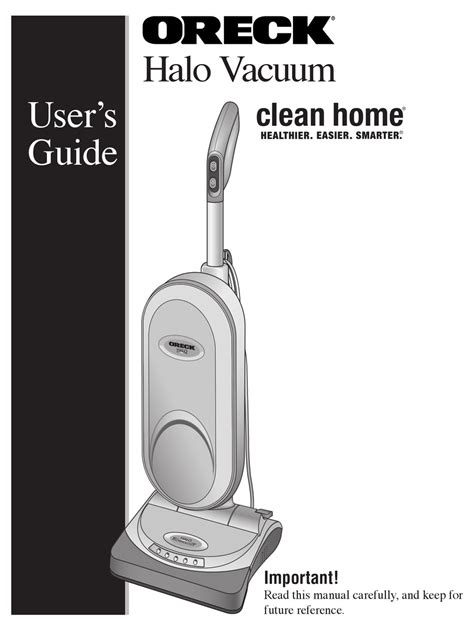 oreck halo vacuums owners manual Epub